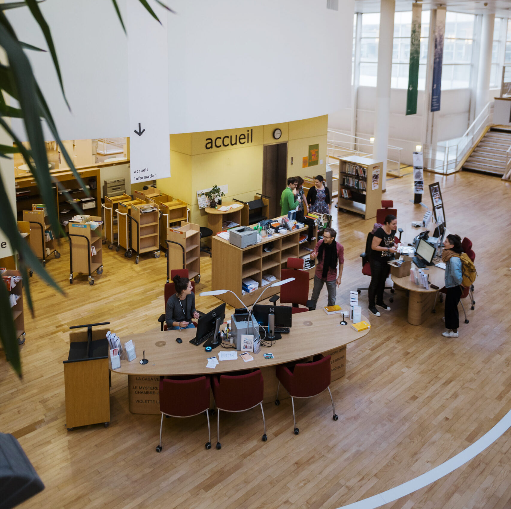 accueil de la bibliothèque.