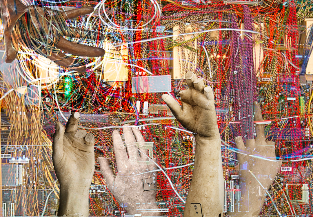 Mains tendues vers des circuits informatiques