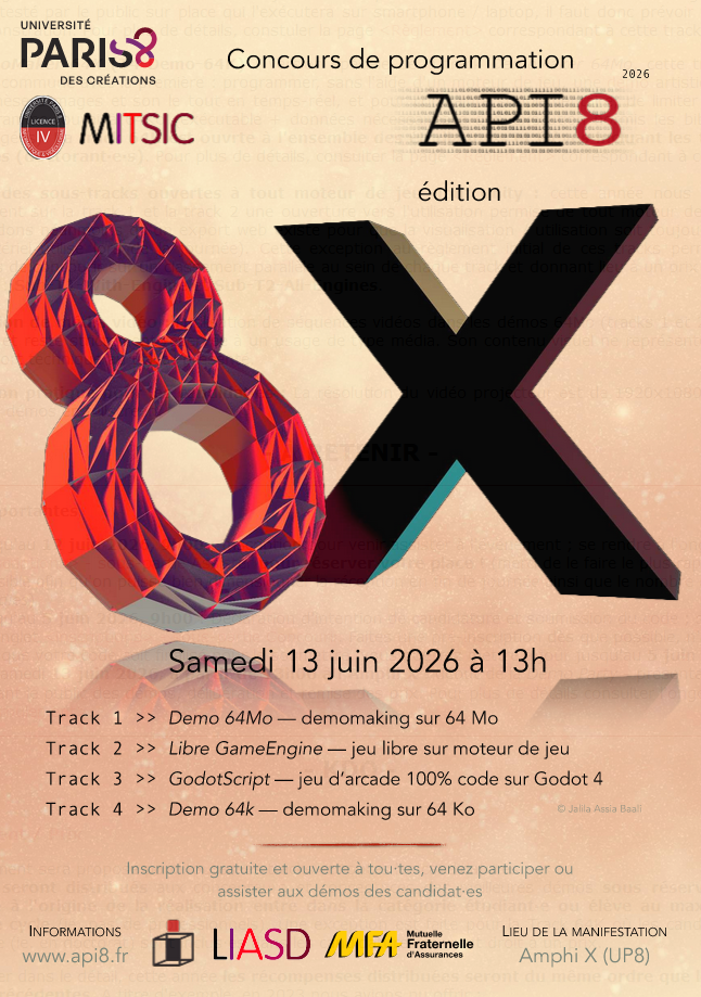Affiche du concours de programmation API8 10e édition